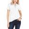 'Solid Short-Sleeve Polo Top' pour Femmes