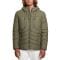 Men's 'Faux Leather Hooded' Quilted Jacket