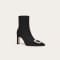 'Square Buckle Elastic Fleece' Stiefeletten  für Damen