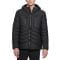 Men's 'Faux Leather Hooded' Quilted Jacket
