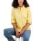 'Cotton Roll-Tab Button-Up Shirt' für Damen