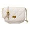 Women's 'Monaco Trendy Triangle Quilted Chain' Shoulder Bag