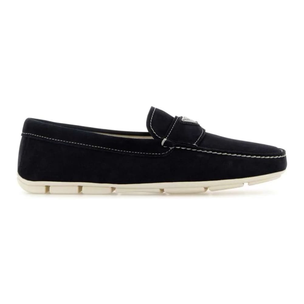 Prada - Mocassins 'Triangle-Logo' pour Hommes