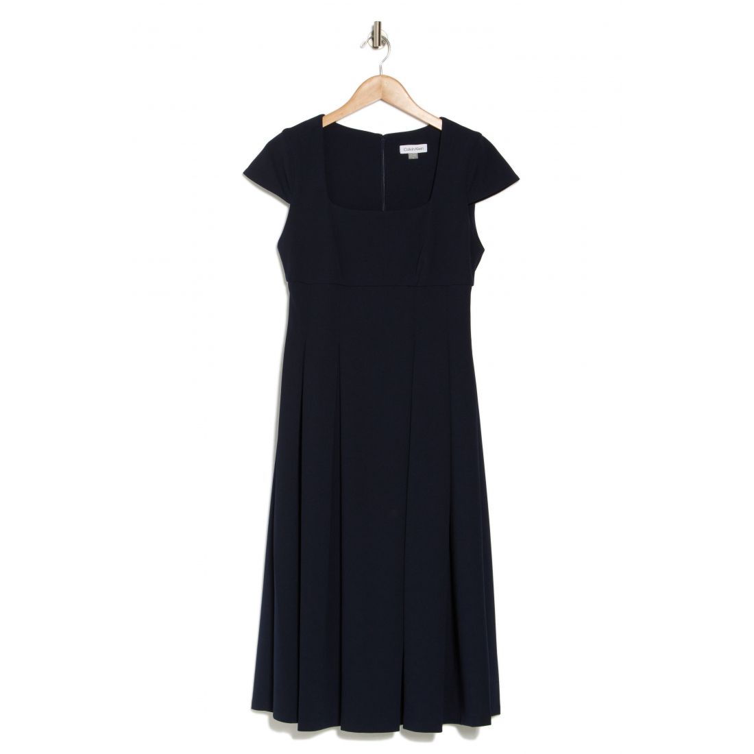 Calvin klein - Robe ajustée et évasée 'Short Sleeve Midi' pour Femmes