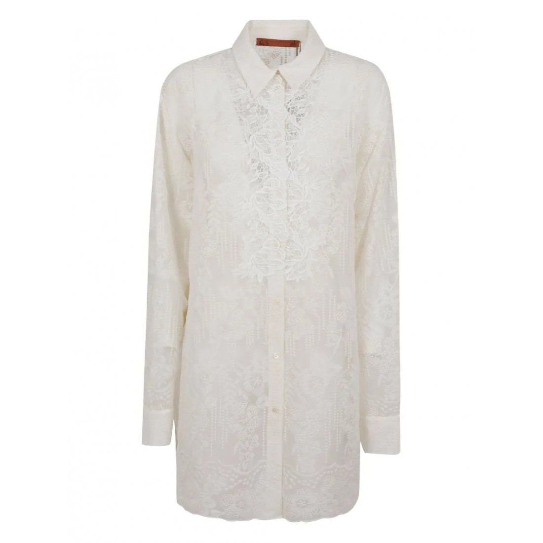Ermanno scervino - Chemise 'Lace-Detailed' pour Femmes