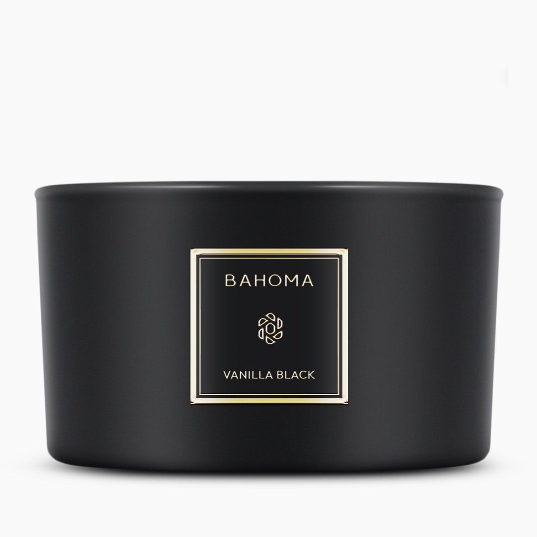 Bahoma london - Bougie 3 mèches 'Obsidian' - Vanilla Black 400 g