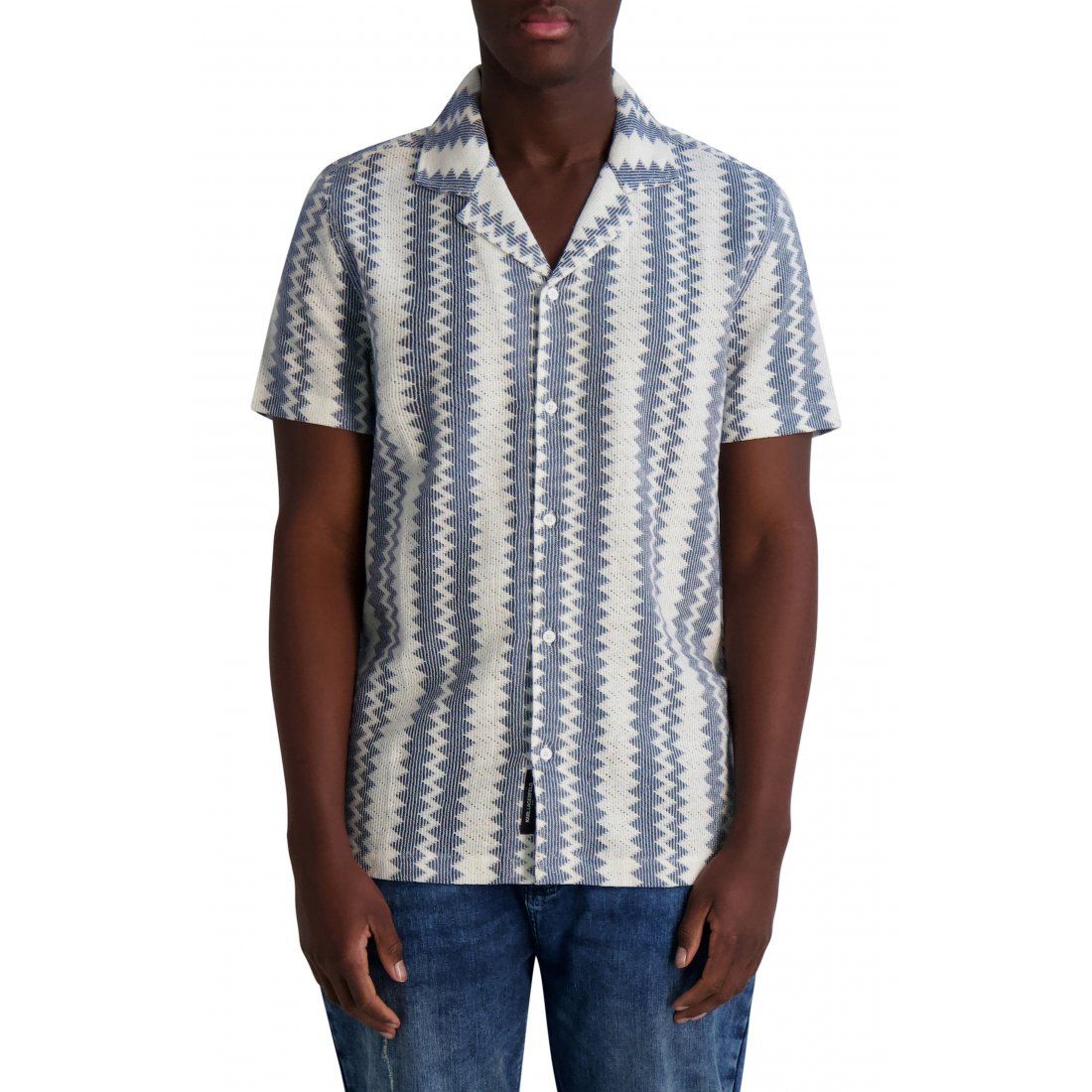 Karl lagerfeld paris - Chemise à manches courtes 'Zigzag Knit' pour Hommes