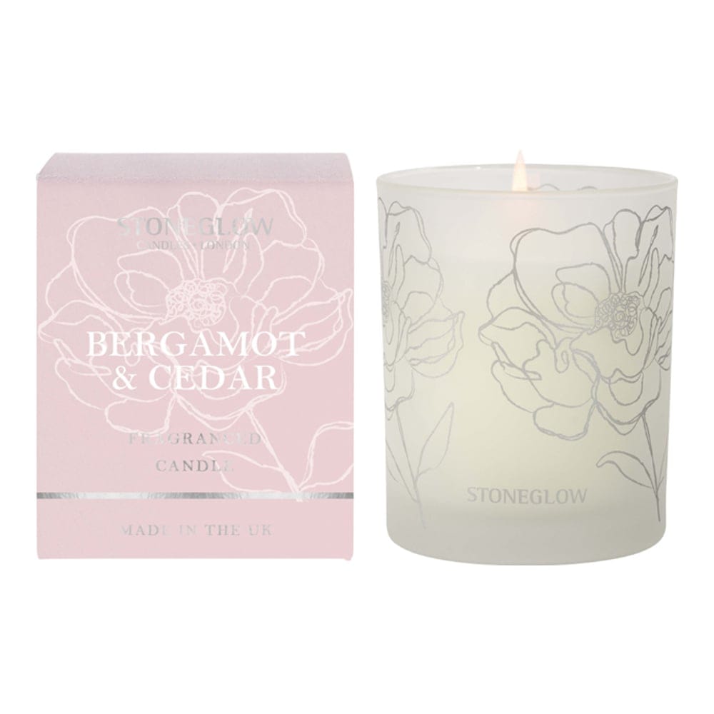 Stoneglow - Bougie parfumée 'Bergamot & Cedar' - 180 g