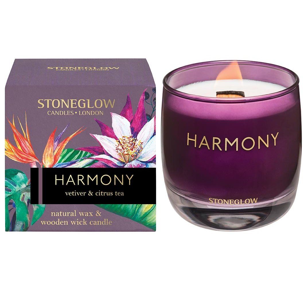 StoneGlow - Bougie parfumée 'Vetiver & Citrus Tea' - 210 g