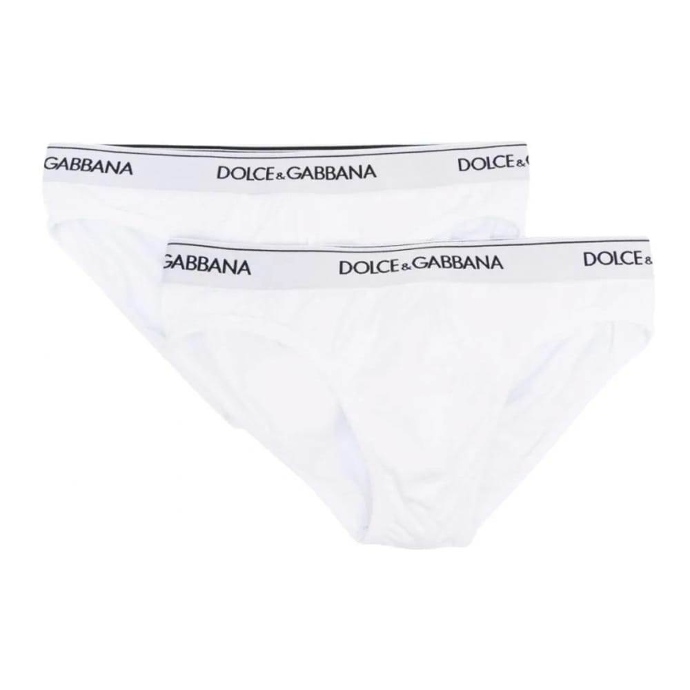 Dolce&gabbana - Slip 'Logo-Waistband' pour Hommes - 2 Pièces