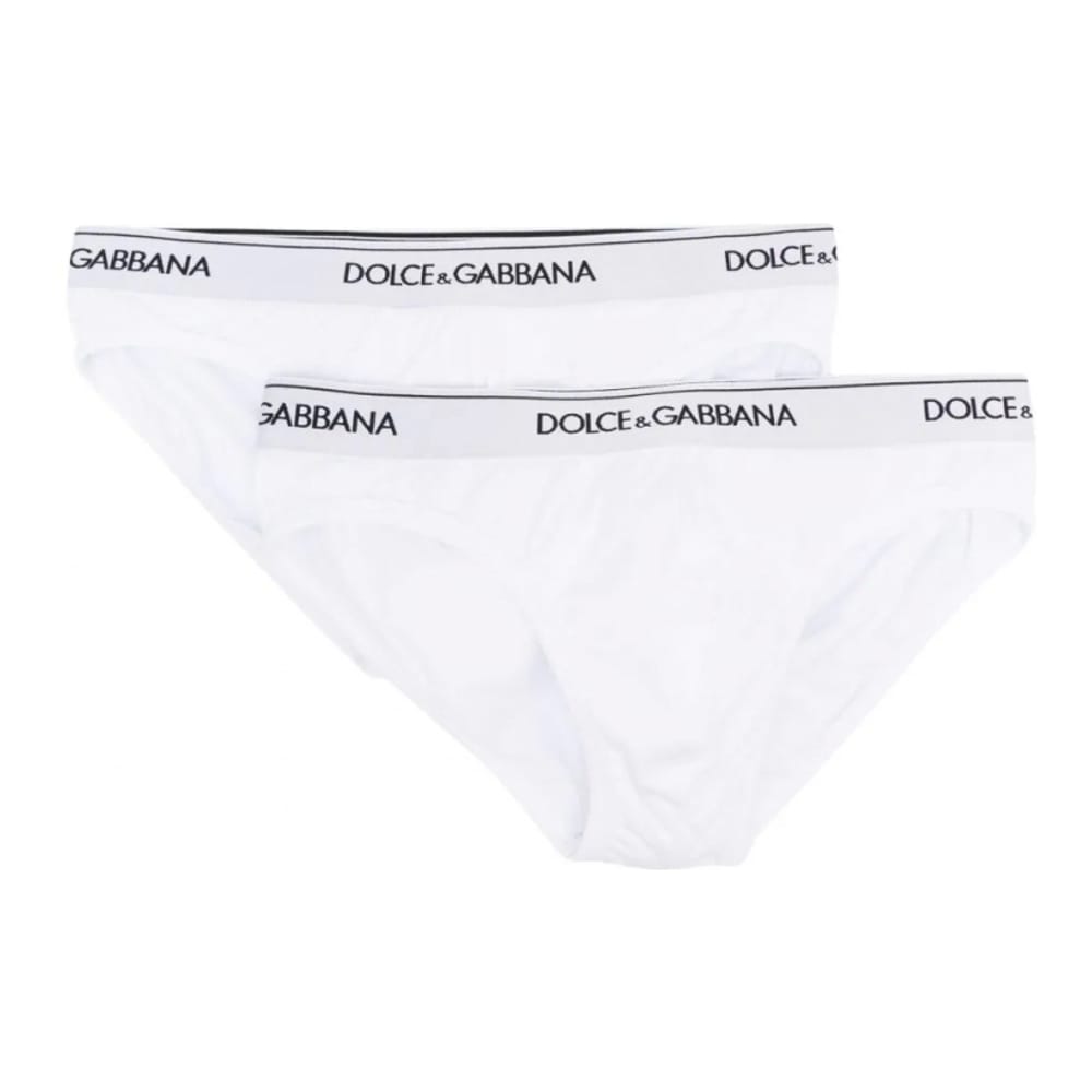 Dolce & Gabbana - Slip 'Logo-Waistband' pour Hommes - 2 Pièces