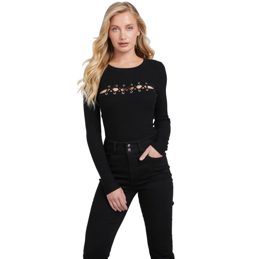 Guess - Pull 'Sheena Lace-Up' pour Femmes