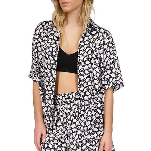 Michael michael kors - 'Short Sleeve Button Front Shirt' pour Femmes