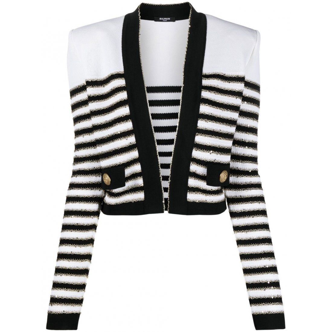Balmain - Veste courte 'Striped' pour Femmes