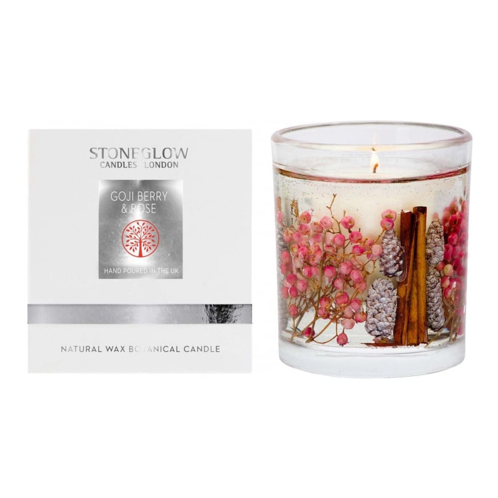 StoneGlow - Bougie parfumée 'Goji Berry & Rose' - 1.3 Kg