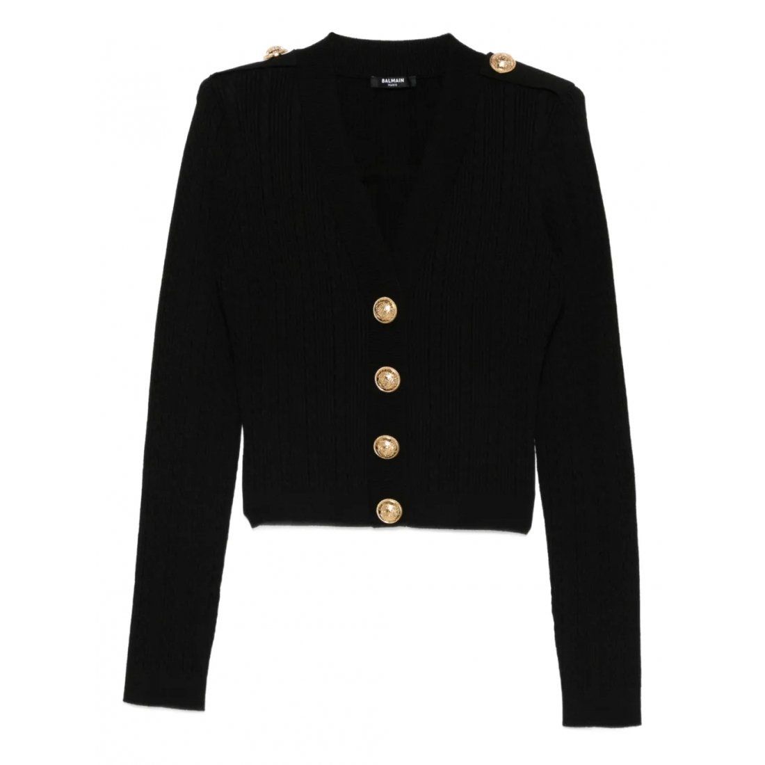 Balmain - Cardigan 'Ribbed Button-Up' pour Femmes