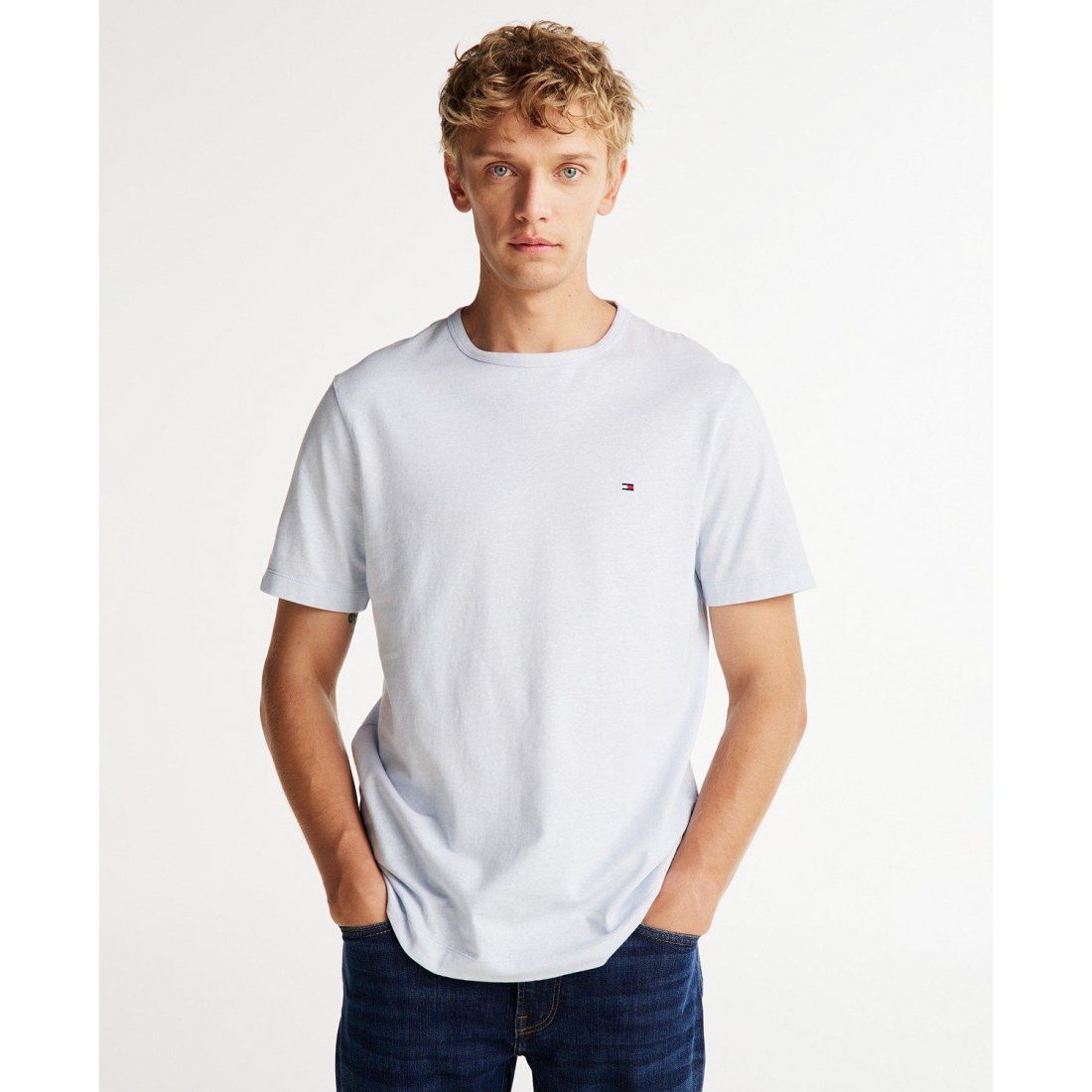 Tommy hilfiger - 'Cotton Linen T-Shirt' pour Hommes