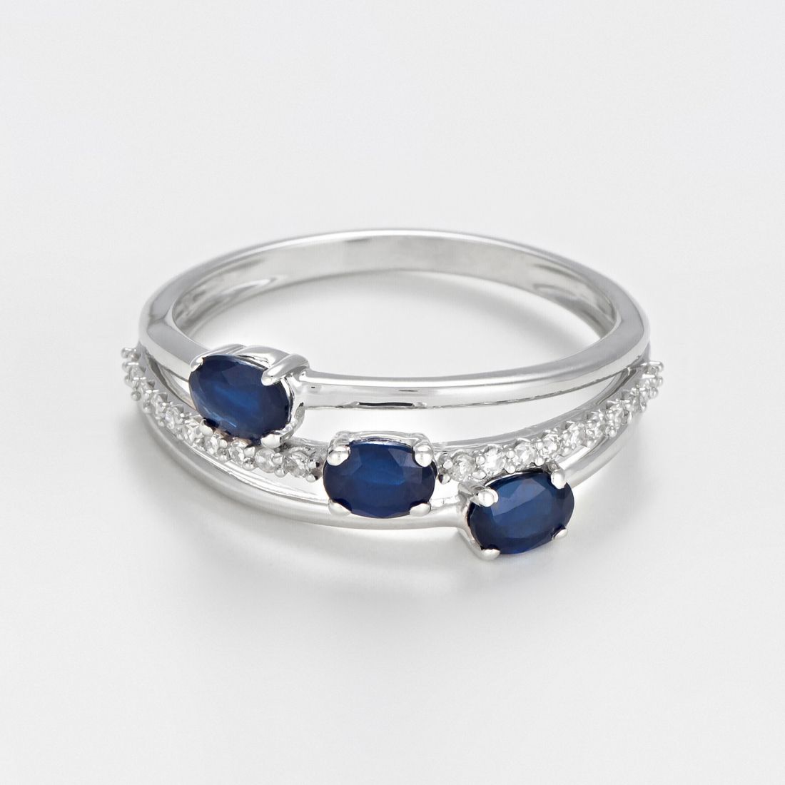 Diamanta - Bague 'Trio De Saphir' pour Femmes