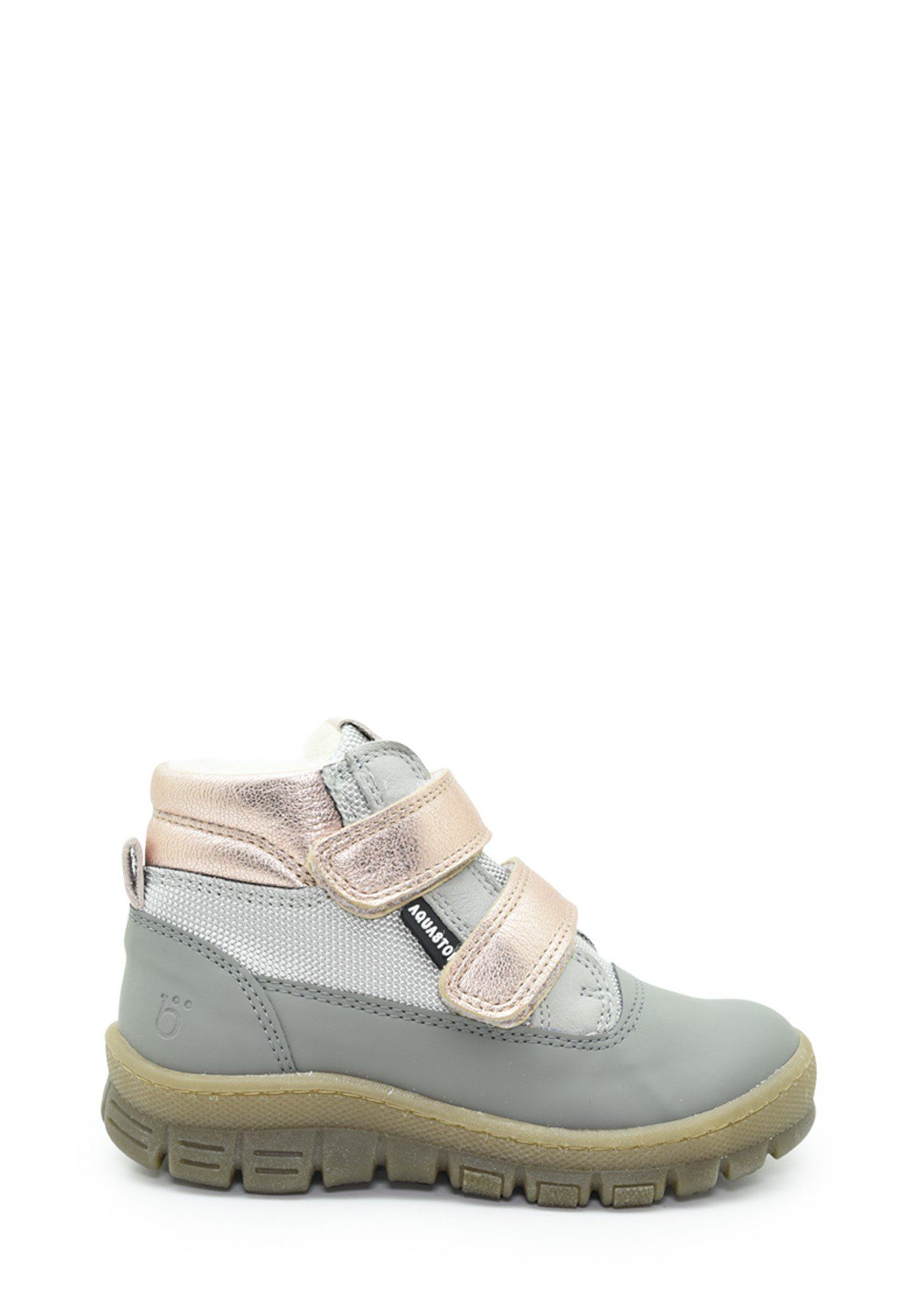 Benjie - Arosa velcro Fourrée TEX Jeune enfant Gris Rose