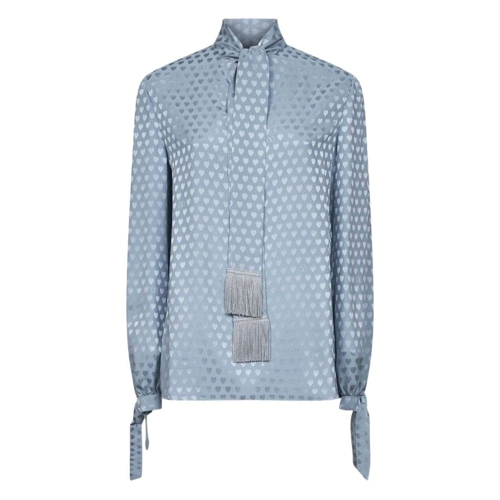 Valentino - Chemise 'Fringed Heart-Motif' pour Femmes