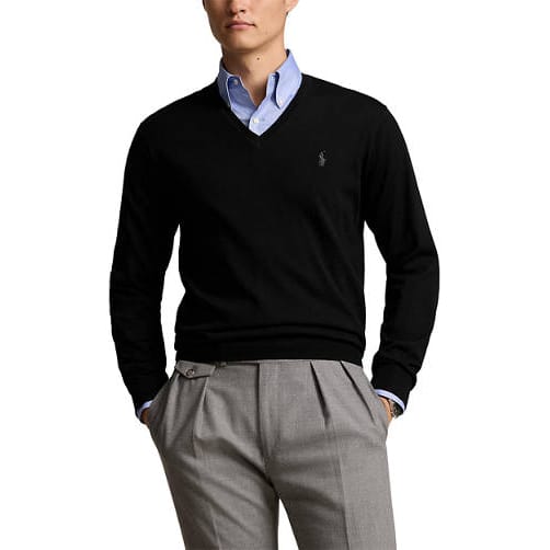 Polo ralph lauren - 'Washable Wool V-Neck Sweater' pour Hommes