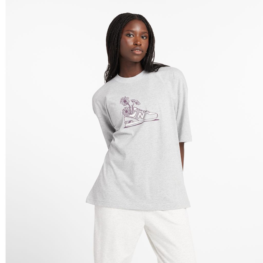 New balance - W New Balance Oversized Flower T-Shirt