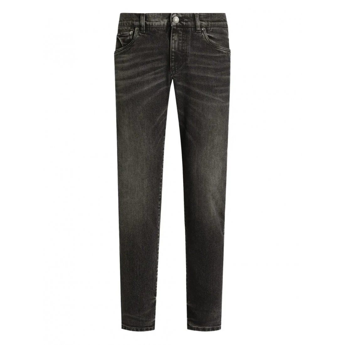 Dolce&gabbana - Jeans 'Logo-plaque faded' pour Hommes