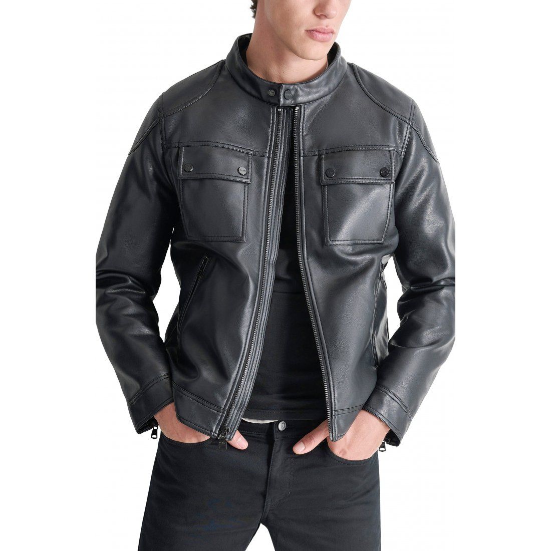 Dkny - Perfecto 'Faux Leather' pour Hommes
