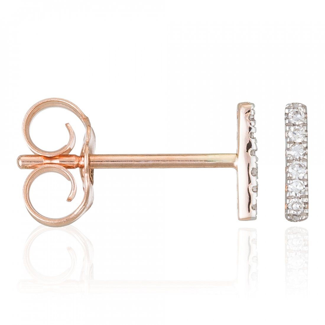 Comptoir du diamant - Boucles d'oreilles 'Precious Barrette' pour Femmes