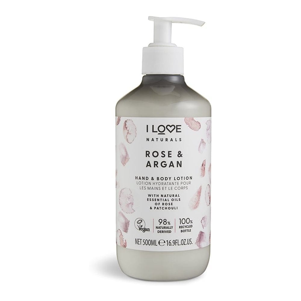 I love - Lotion pour les mains et le corps 'Rose & Argan' - 500 ml