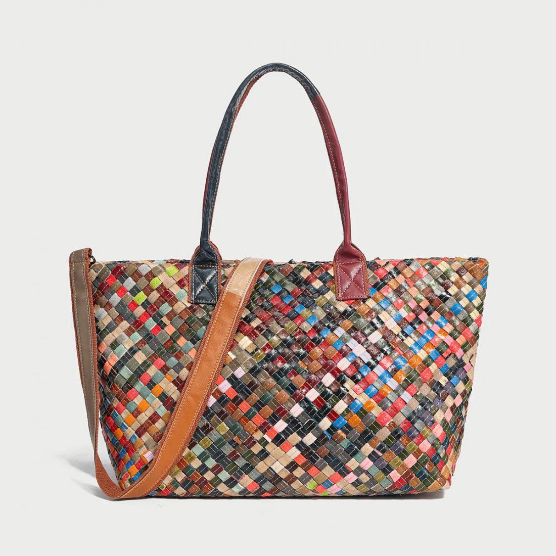 Cilela - Sac Cabas 'Flamboyant Woven Leather' pour Femmes