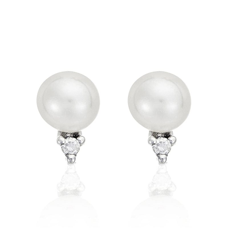Atelier du diamant - Boucles d'oreilles 'Perles Trio Brillant' pour Femmes