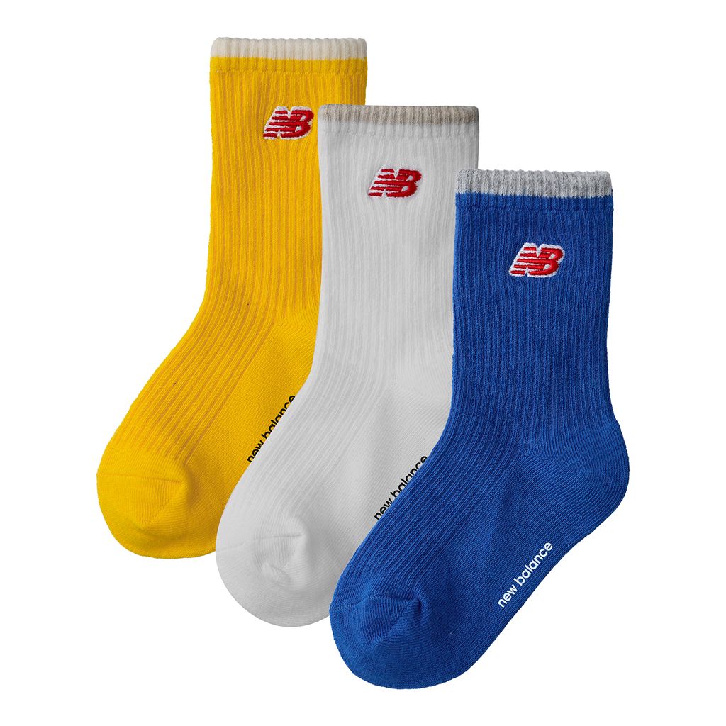 New balance Kids Patch Logo Midcalf Socks 3 Pair-S S