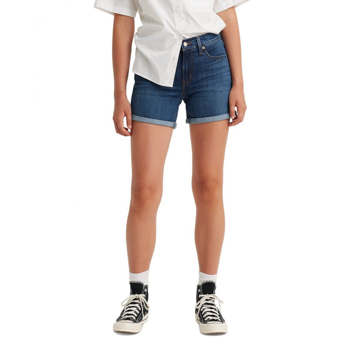 Levi's - Short 'Mid Rise Mid-Length Stretch' pour Femmes