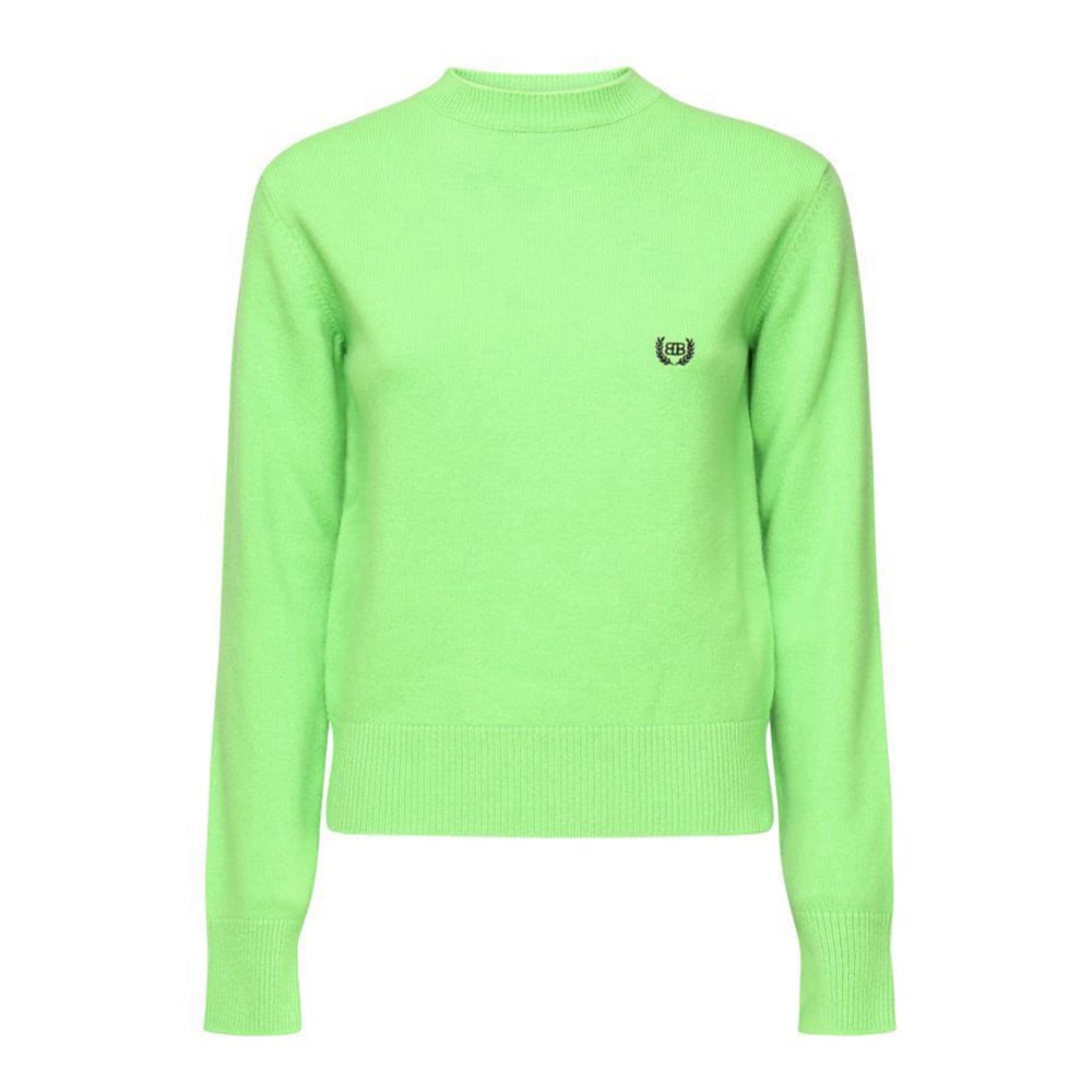 Balenciaga - Pull 'BB Logo Embroidered Knitted' pour Femmes