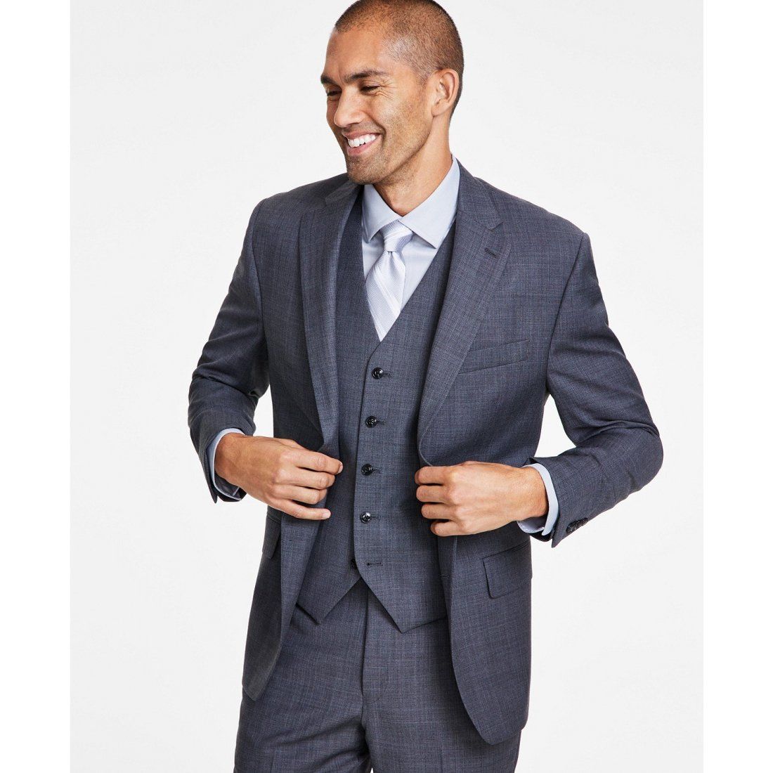 Michael kors - 'Classic-Fit Wool-Blend Stretch Solid Suit Jacket' pour Hommes