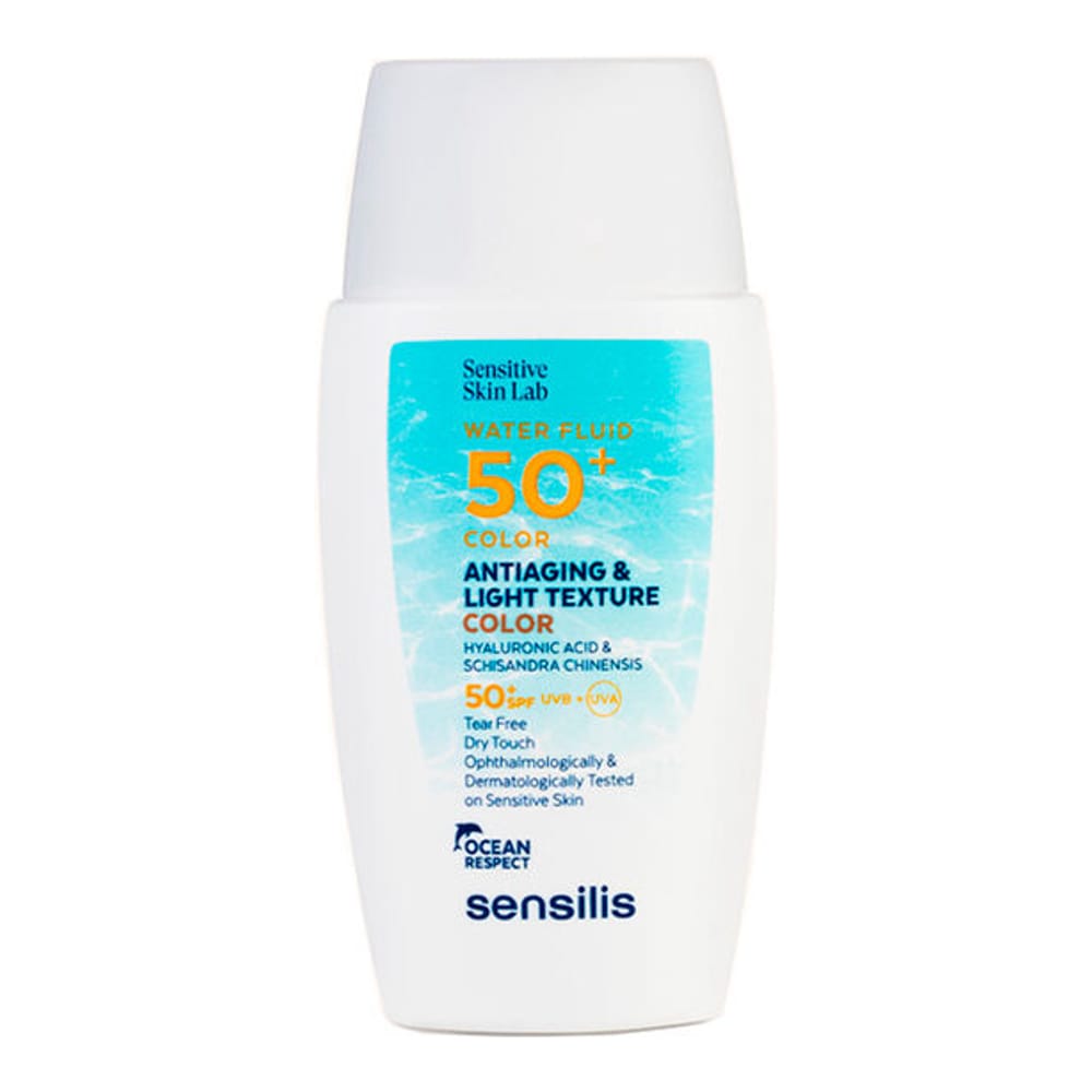 Sensilis - Crème Solaire Anti-Âge 'Light Texture Color SPF50+' - Peaux sensibles, Tous types de peau, 40 ml