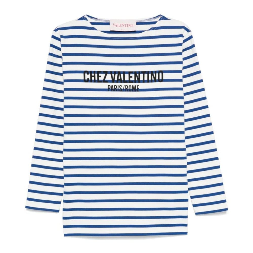 Valentino - "T-Shirt manches longues 'Striped' pour Femmes"-S