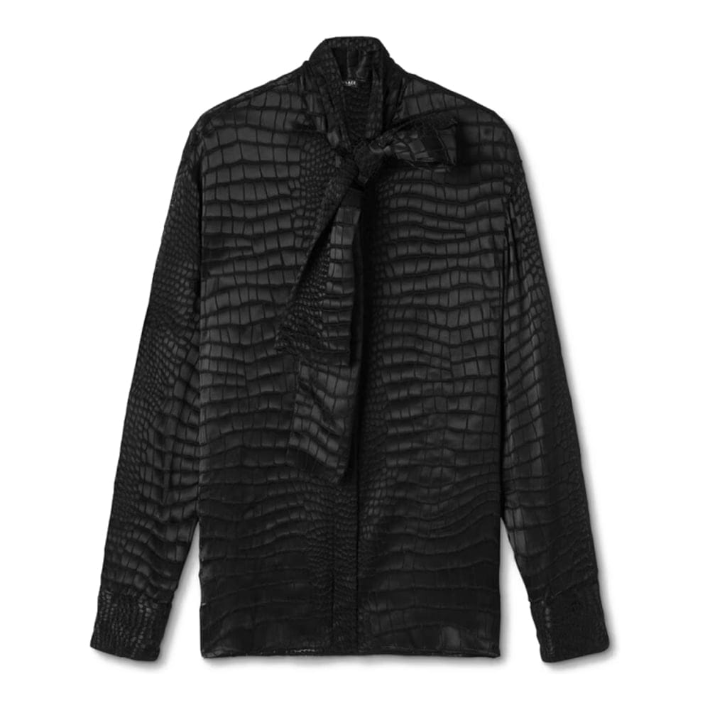 Versace - Chemise 'Croc Effect Devoré Scarf Tie' pour Femmes