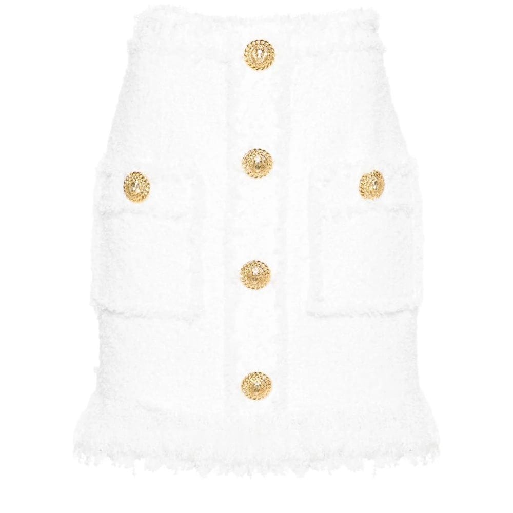 Balmain - Mini Jupe 'High-Waist Tweed' pour Femmes