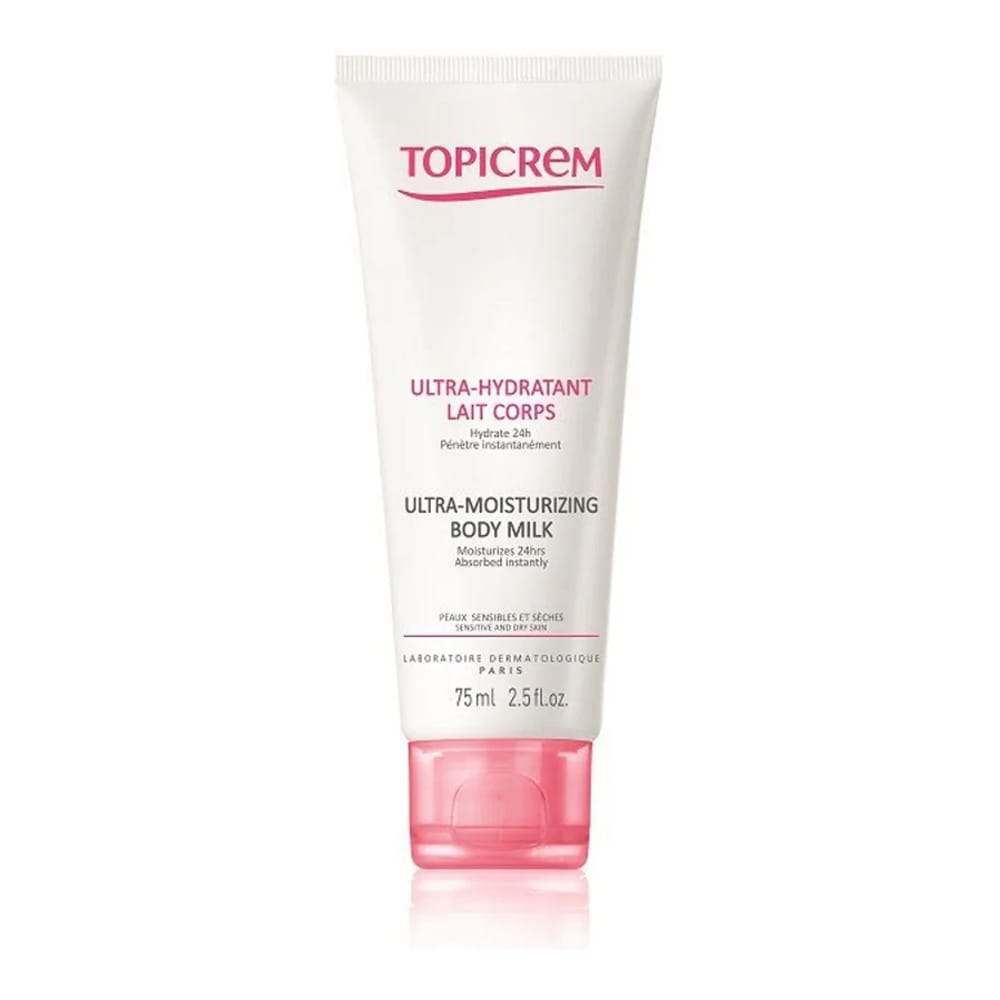 Topicrem - Lait Corporel 'Ultra-Moisturizing' - Peau déshydratée, Peau sèche, Peaux sensibles, 75 ml