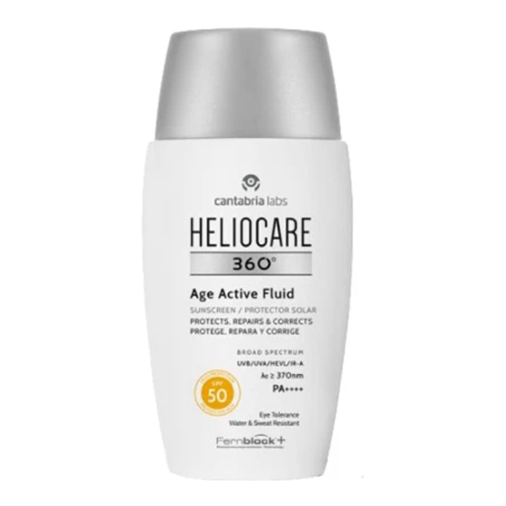 Heliocare - Crème solaire pour le visage '360° Age Active Fluid SPF50' - Tous types de peau, 50 ml