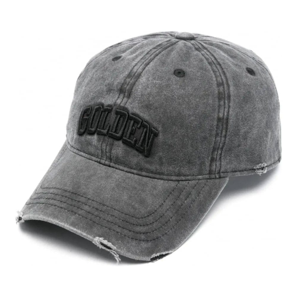 Golden goose deluxe brand - Casquette 'Logo-Embroidered Distressed' pour Hommes