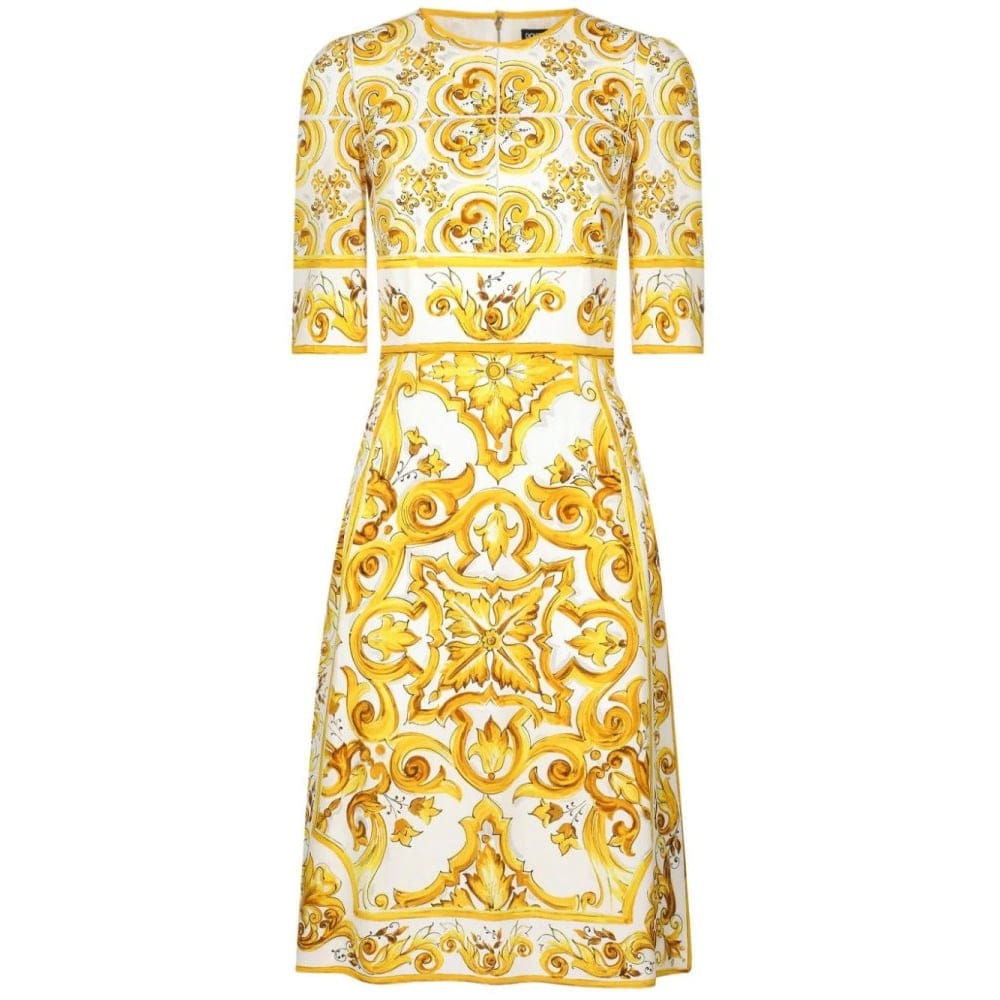 Dolce&gabbana - Robe à manches courtes 'Majolica' pour Femmes