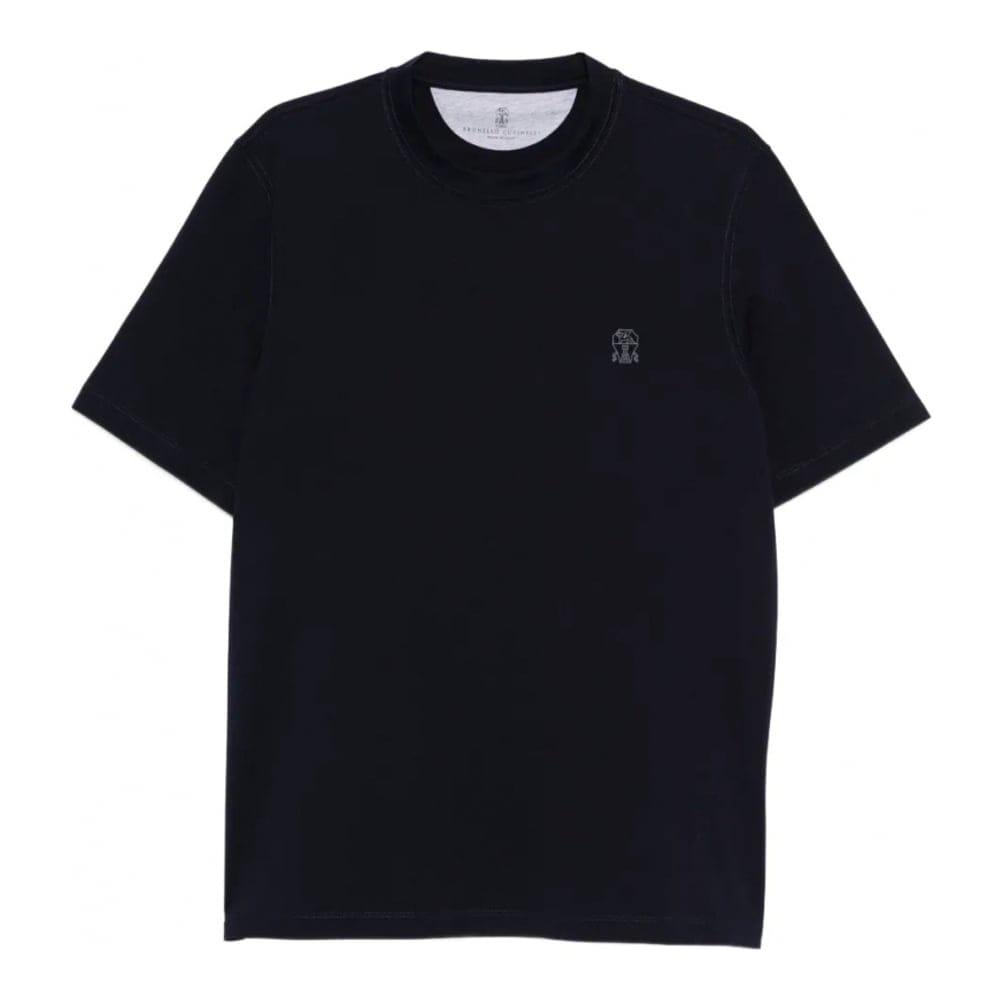 Brunello cucinelli - T-shirt 'Logo-Detail Crew-Neck' pour Hommes
