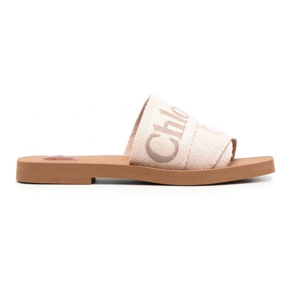 Chloé - Sandales plates 'Logo' pour Femmes