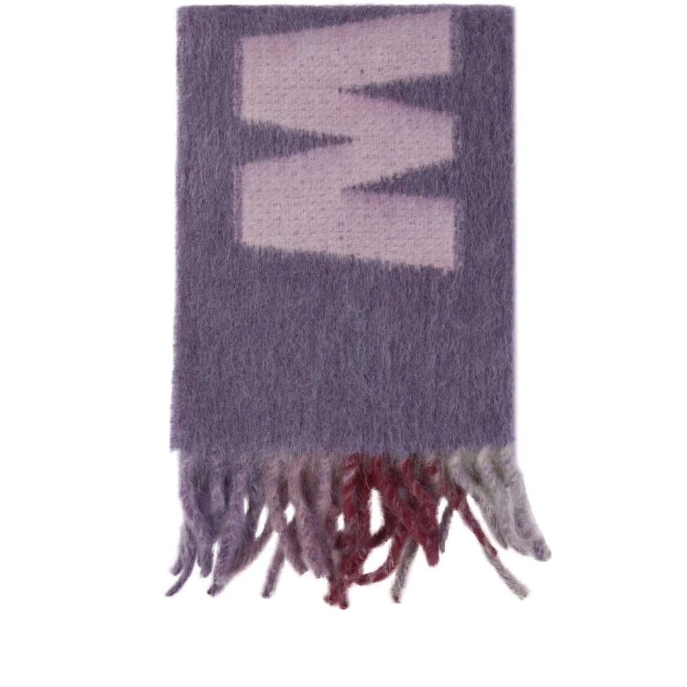 Marni - Écharpe en laine 'Logo-Jacquard Fringed' pour Femmes