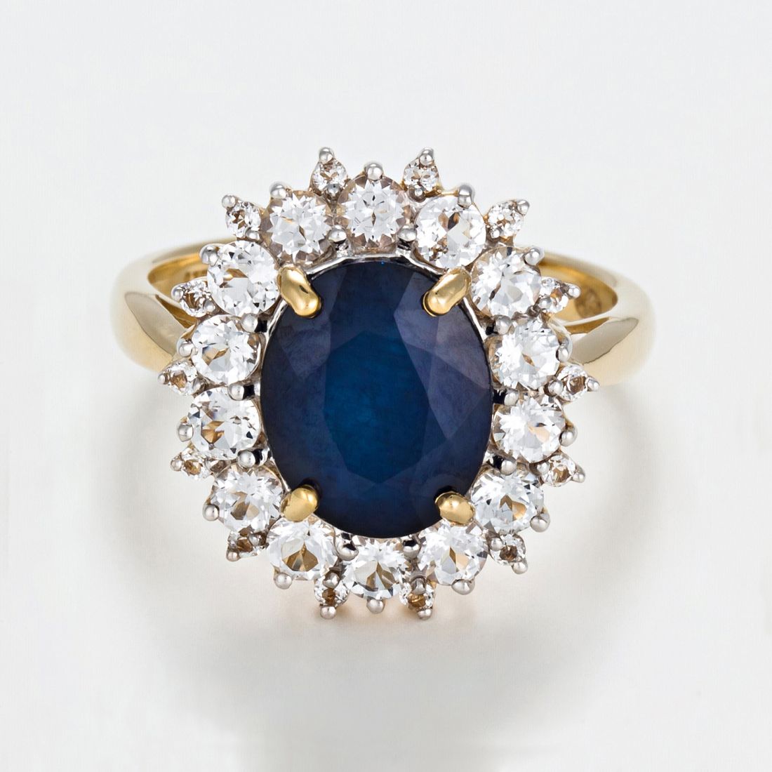 Atelier du diamant - Bague 'Soleil Bleu' pour Femmes