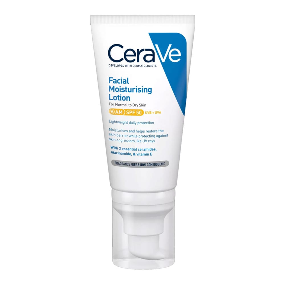 Cerave - Crème solaire pour le visage 'Moisturising SPF50' - 52 ml