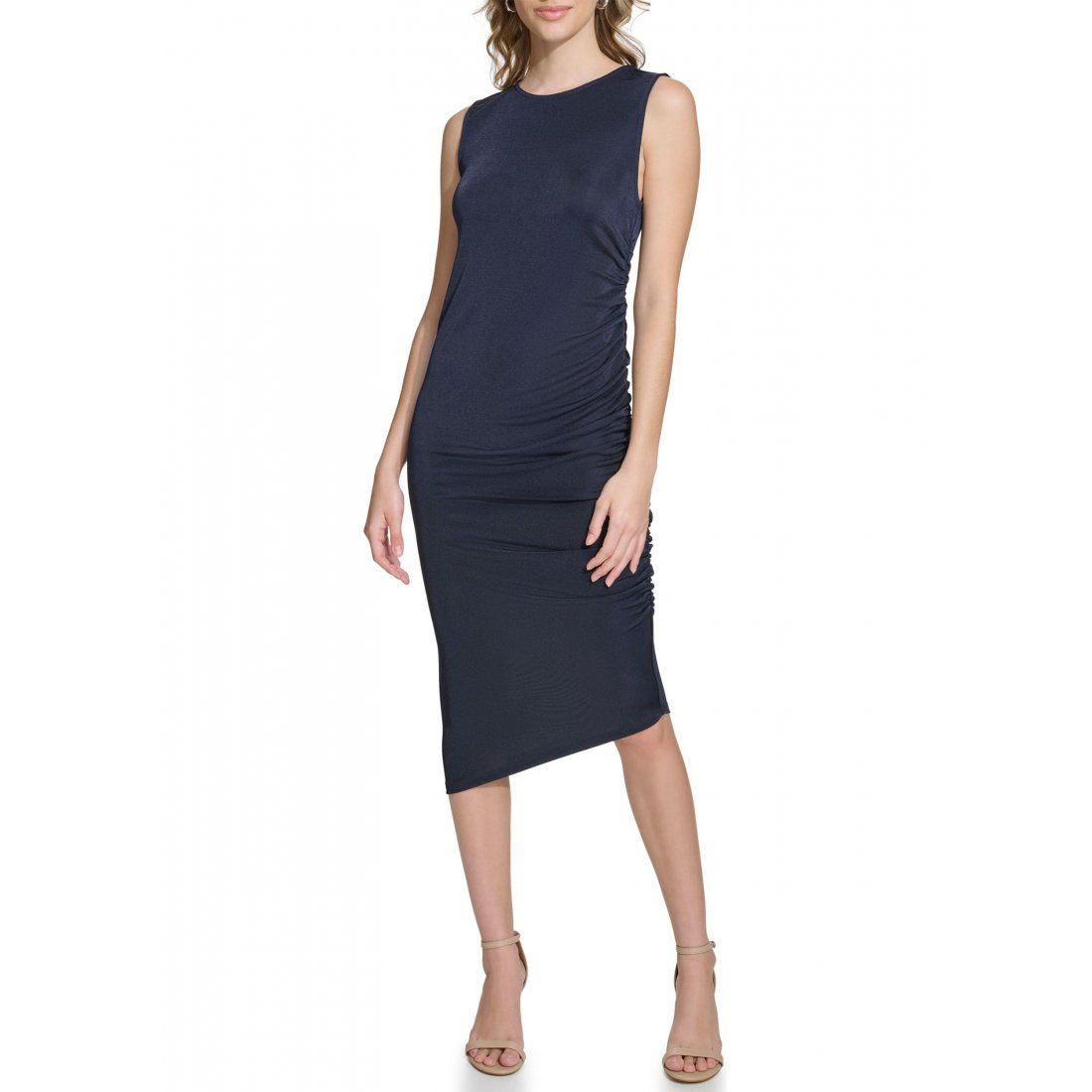 Calvin klein - Robe Midi 'Sleeveless Side Ruch' pour Femmes